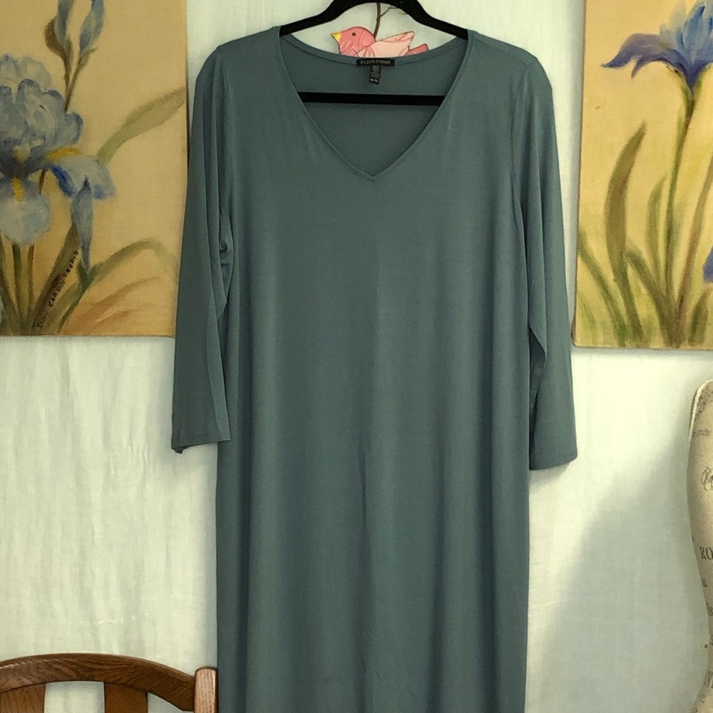 Eileen Fisher v neck t shirt dress XL/TG